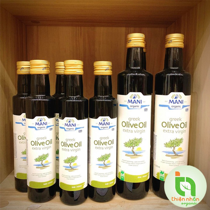 Dầu Extra Virgin Olive hữu cơ Mani 250ml/ 500ml/ 1lit Organic Extra Virgin Olive Oil