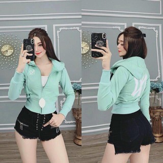 Áo khoát thun da cá nữ thêu New Yok tay dài bao đi nắng luôn