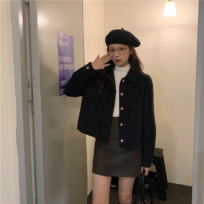 Áo khoác ngắn mỏng phong cách Hàn Quốc ngọt ngào cho nữ