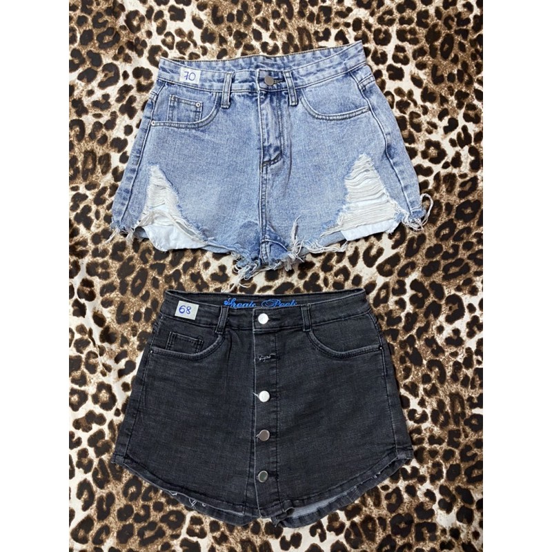 Quần short jeans rách bụi