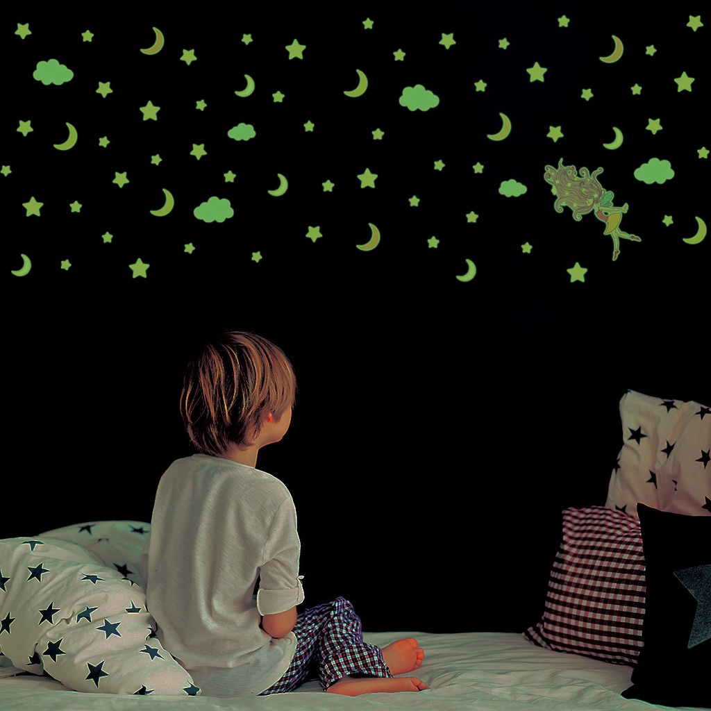 Tranh decal dán tường nhiều họa tiết trang trí phòng ngủ, tranh cho bé