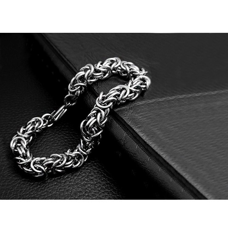 Lắc tay khoen xoắn inox không gỉ