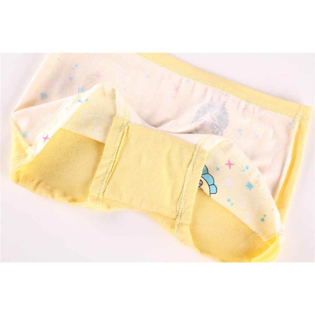 Bộ 4 quần lót vải cotton in hình hoạt hình dễ thương cho bé gái