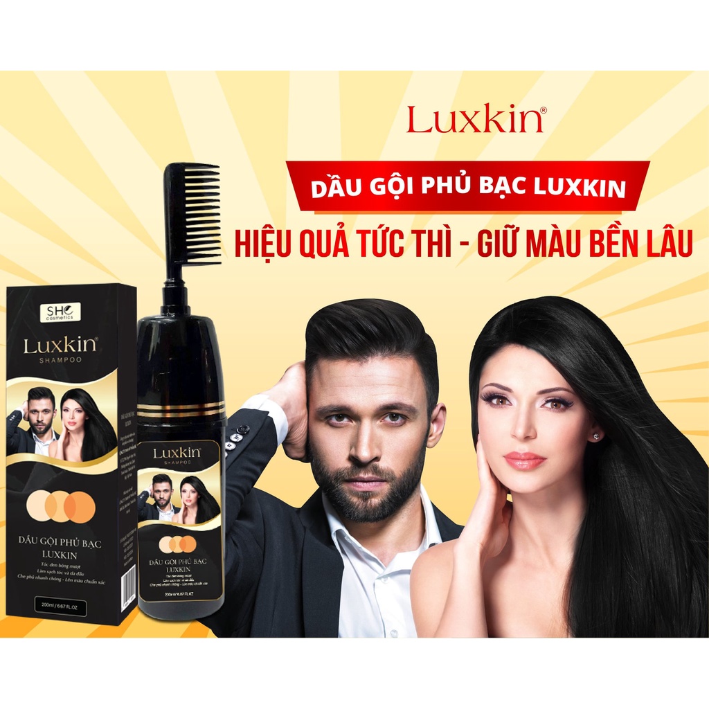 Dầu Gội Phủ Bạc LUXKIN - Hiệu Quả Tức Thì, Sản Phẩm Của Đông Dược Bà Vân