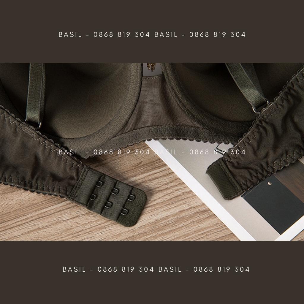 Bộ đồ lót BS07 Basil nữ có gọng nâng ngực mút vừa ren hoa cao cấp