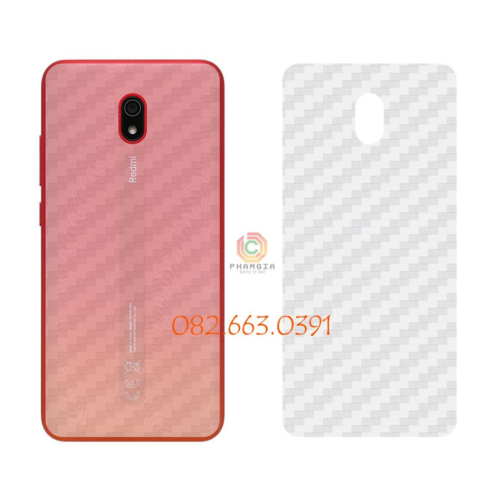 Miếng dán mặt lưng skin carbon Xiaomi Redmi 8A