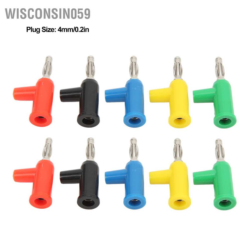 Wisconsin059 10 cái J.10028 4mm Chuối cắm Đầu nối không hàn có thể xếp chồng lên nhau cho thiết bị công nghiệp