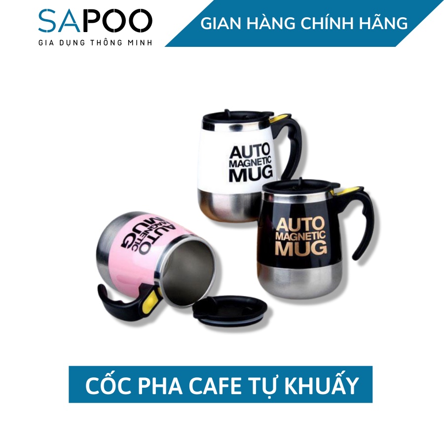 Cốc Tự Khuấy, Cốc Pha Đồ Uống Tự Động Giữ Nhiệt Đa Năng - Pha Cafe ,Trà, Ngủ Cốc Dễ Dàng - Gia Dụng SAPOO