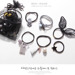 Set 9 dây buộc tóc kiểu