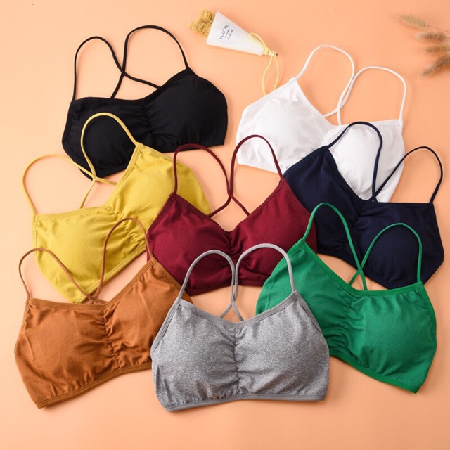 Bra cup ngang Sarah Lingerie dây lưng chéo nhiều màu