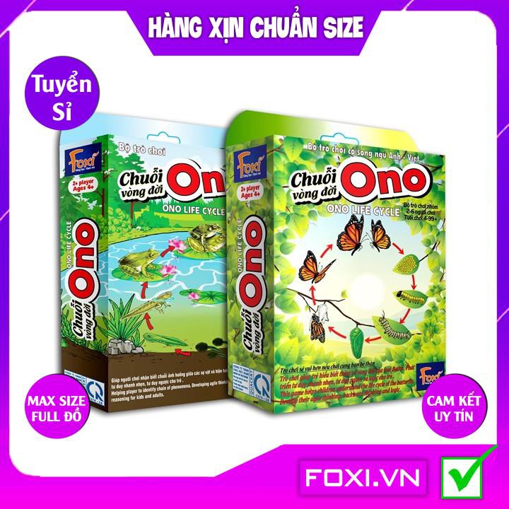 Flashcard-Chuỗi Ono vòng đời Ếch Bướm Foxi-thẻ glenndoman và boardgame thông minh-siêu rẻ-Rèn sự thông minh nhanh nhẹn