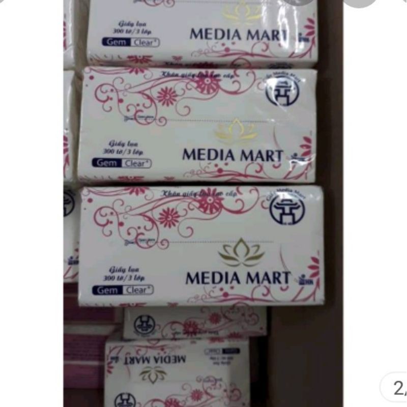  COMBO 10 gói khăn giấy rút đa năng MEDIA MART 3 lớp loại tốt, 300 tờ.