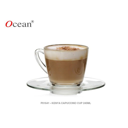 [Đại lý Ocean] BỘ 6 TÁCH LY CỐC+6 ĐĨA CAFE CACAO NÓNG THÁI LAN OCEAN P01671(245ml)