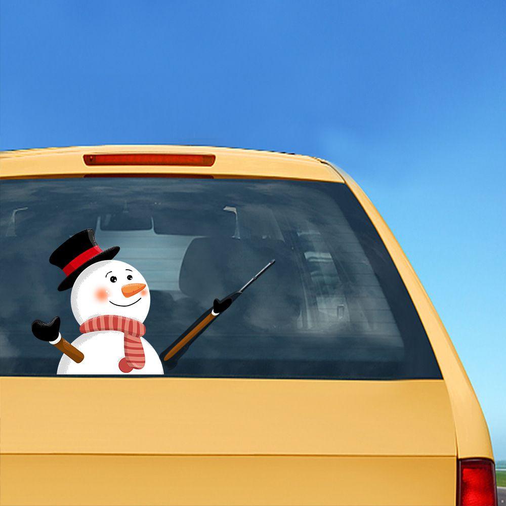 MYRONGVN Đề Can PVC Dán Trang Trí Kính Chắn Gió Sau Xe Hơi Họa Tiết Giáng Sinh