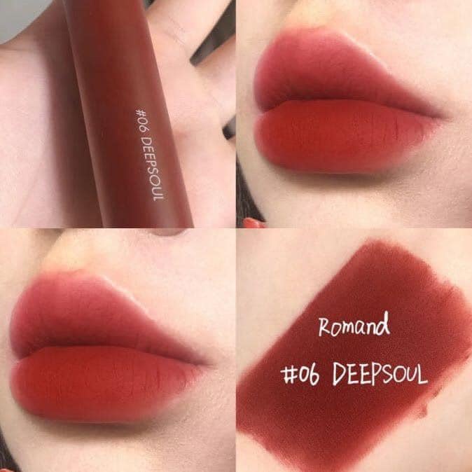 Son kem lì  Velvet Lip Tint #06 Deep Soul Đỏ nâu #05 witty đỏ gạch