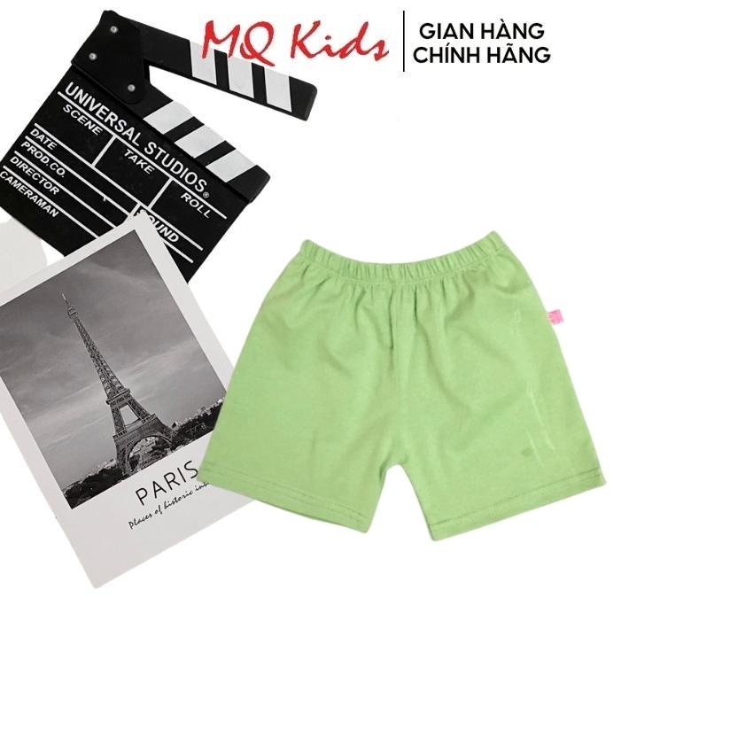 Quần đùi cộc cho bé MQ kids thun cotton 100% màu trơn dễ thương