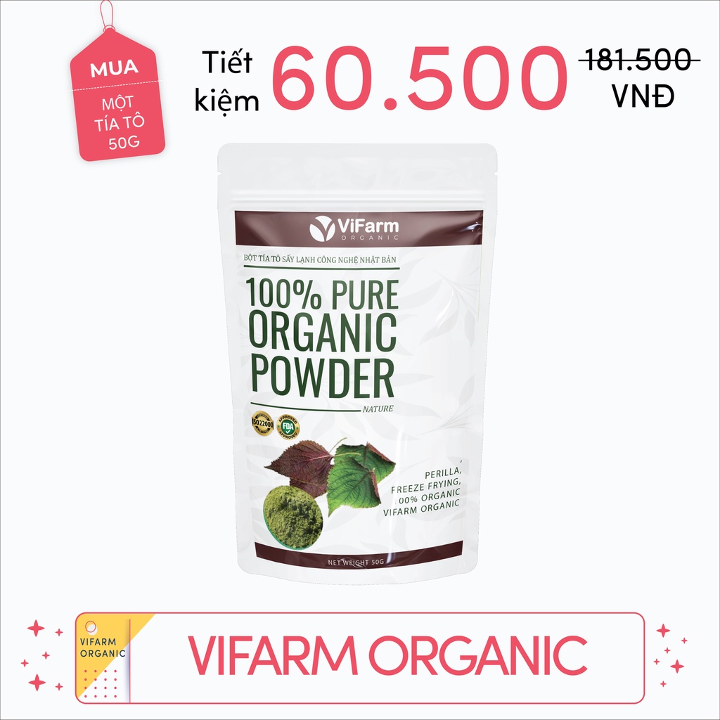 Bột Tía Tô Nguyên Chất ViFarm 50Gram, Bột Tía Tô Sấy Lạnh Hỗ Trợ Giảm Cân, Đẹp Da | BigBuy360 - bigbuy360.vn