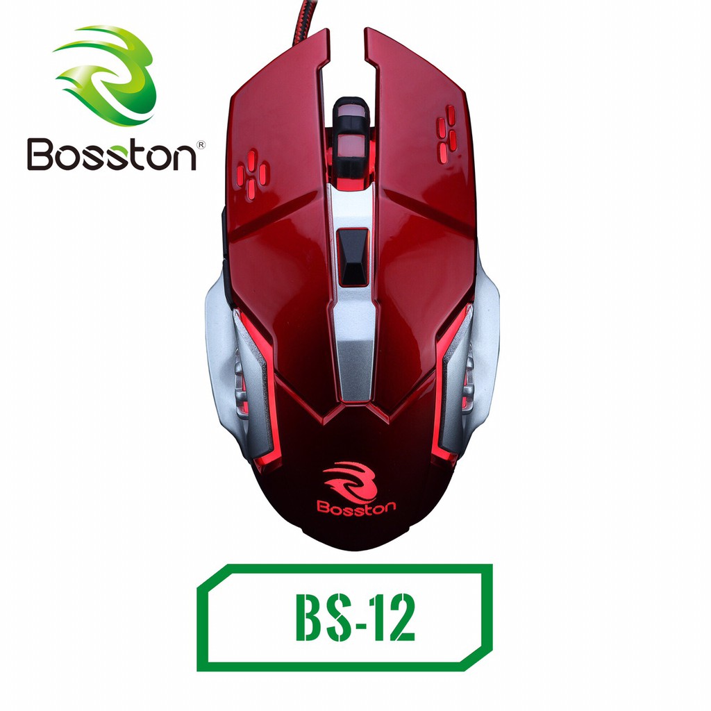 Chuột chơi game siêu khủng Bosston BS-12 led đa màu DPI 3600 | BigBuy360 - bigbuy360.vn