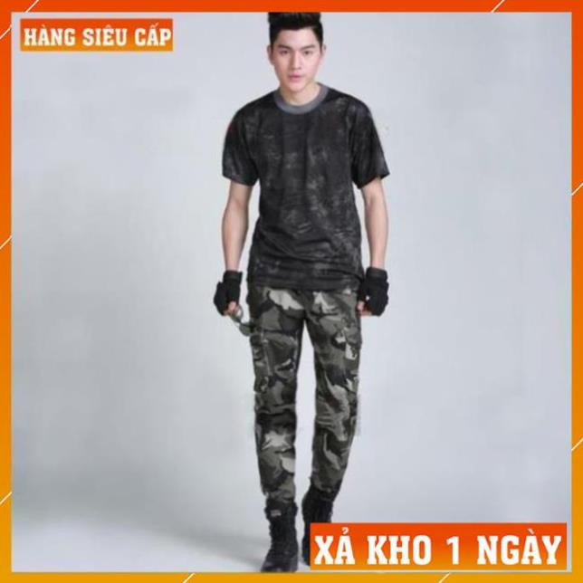 [FreeShip – Xả Kho 1 Ngày] Áo Thun Nam Rằn Ri Lính Mỹ - Áo Phông Nam cotton Quân Đội