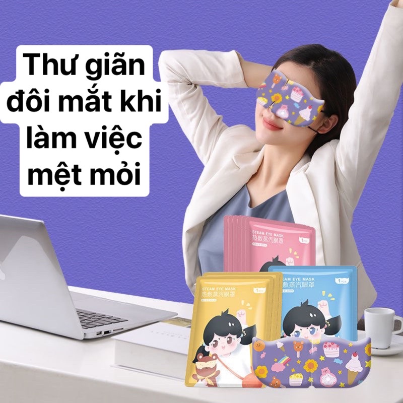 Mặt Nạ Nóng Cho Mắt Bao Bì Dễ Thương Giúp Giảm Mỏi Mệt Cho Đôi Mắt Của Bạn