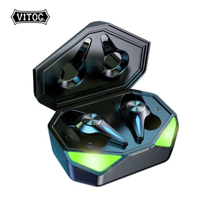 Tai nghe Bluetooth Vitog  K5 TWS âm thanh Hifi nổi 9D khử tiếng ồn tích hợp đèn led không có độ trễ cho chơi game