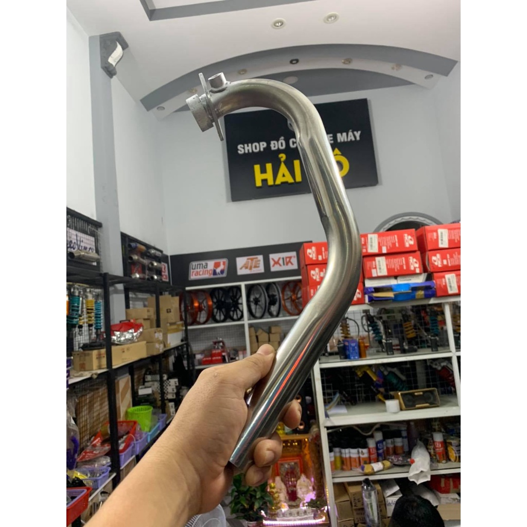 Cổ Inox 304 hàn Pô Zin size 27 và 32 cho Các Dòng xe Máy Wave Dream Sirius Exciter Winer Ab Vairo Satria