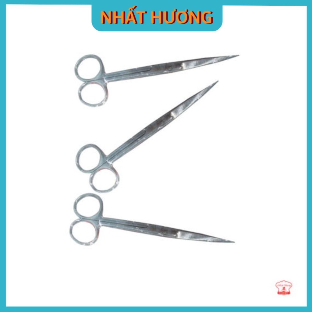 Kéo Gắp Bông Kem Inox- Giao 1 Cái Mũi Thẳng Hoặc Cong