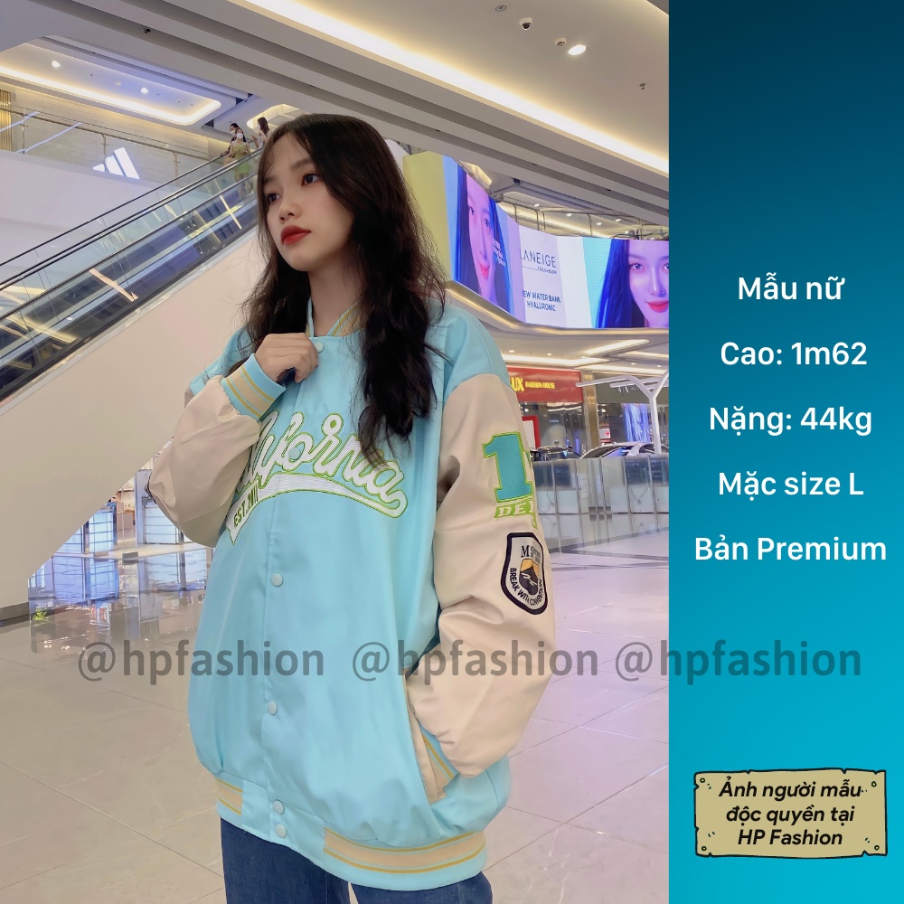 Áo bomber Jacket form rộng California vải dù ❤️ Áo khoác bóng chày chống nắng dáng Unisex nam nữ D12 - Happy Style