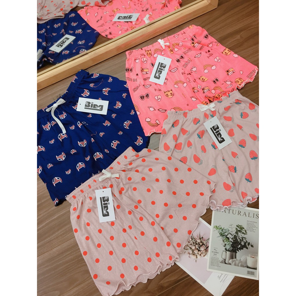 Quần đùi nữ Shyntores - quần đùi nữ thời trang cạp chun cuốn viền hoạt tiết hoạt hình siêu xinh freeship | BigBuy360 - bigbuy360.vn