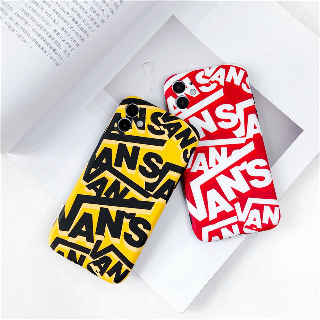 Soft Plastic Phone Cases Cute Couple cartoon Tide brand VANS Case suitable for iPhone11 PRO MAX 7/8plus SE2020 X/XS XR XSMAX