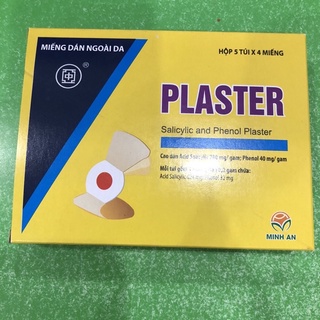 Miếng dán mụn cơm, mụn cóc PLASTER ( hộp 5 túi * 4 miếng)