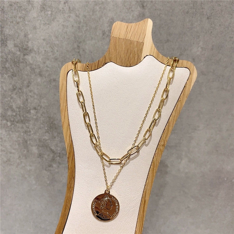 Dây Chuyền Nhiều Lớp Đính Đồng Xu Vàng Thời Trang 22444Chic
