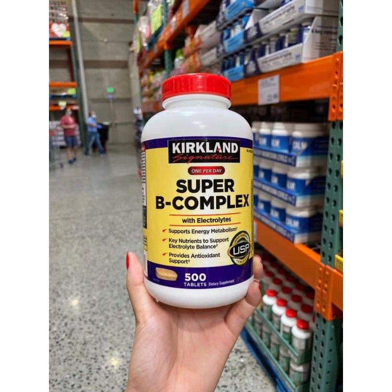 Viên uống bổ sung Vitamin tổng hợp Super B-Complex with Electrolytes Kirkland