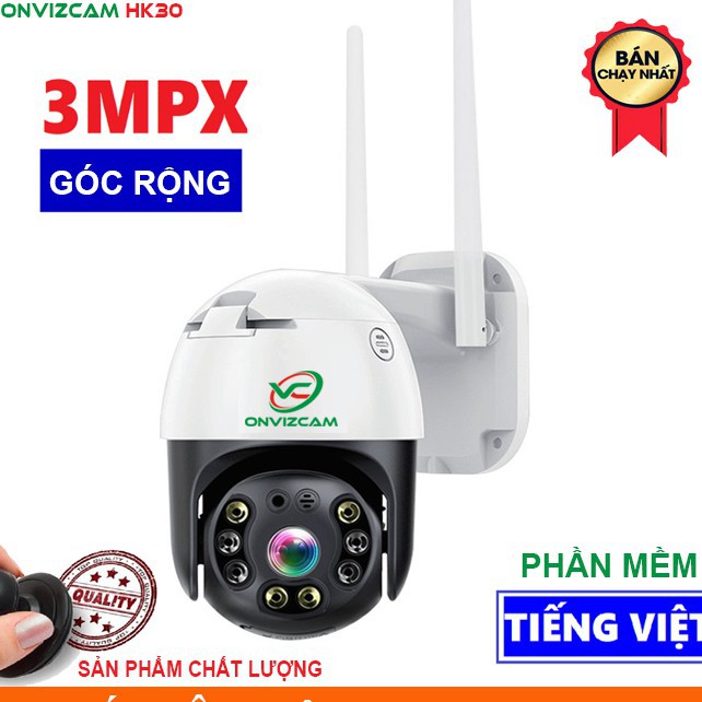 [TỔNG KHO PHÂN PHỐI]Camera không dây ONVIZCAM HK30 / CC8031 app carecam pro PTZ ngoài trời ban đêm có màu