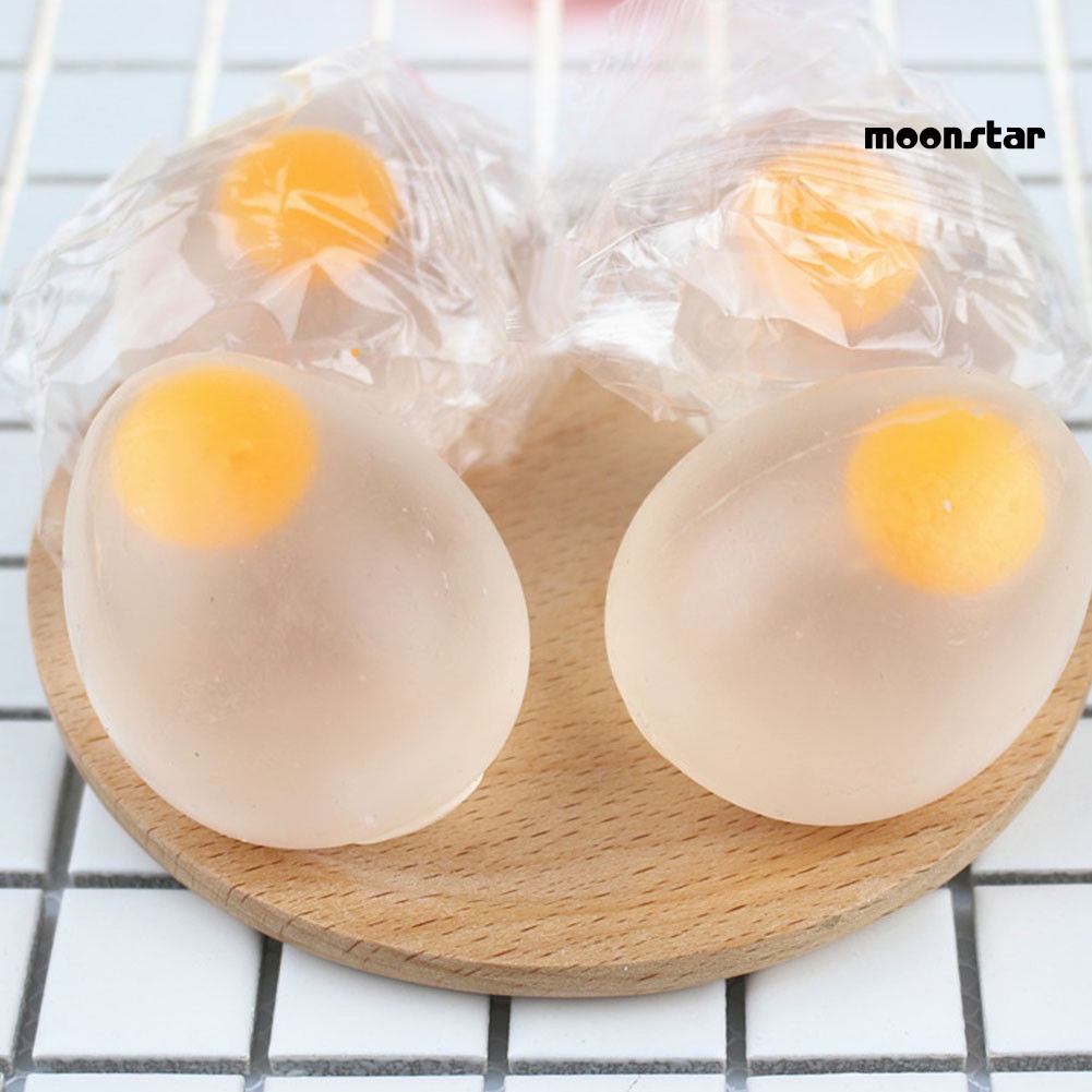 Đồ Chơi Nắn Bóp Đàn Hồi Giảm Stress Hình Quả Trứng Có Lòng Đỏ