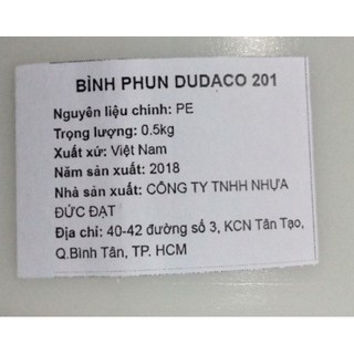 Bình phun tưới cây Dudaco 2L