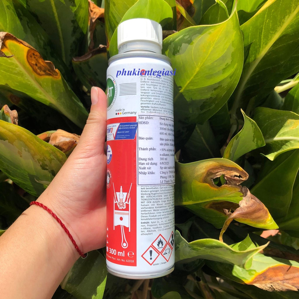 Súc Béc Xăng GAT Fuel System Cleaner Plus 300ml cho xe Oto nhập khẩu Đức