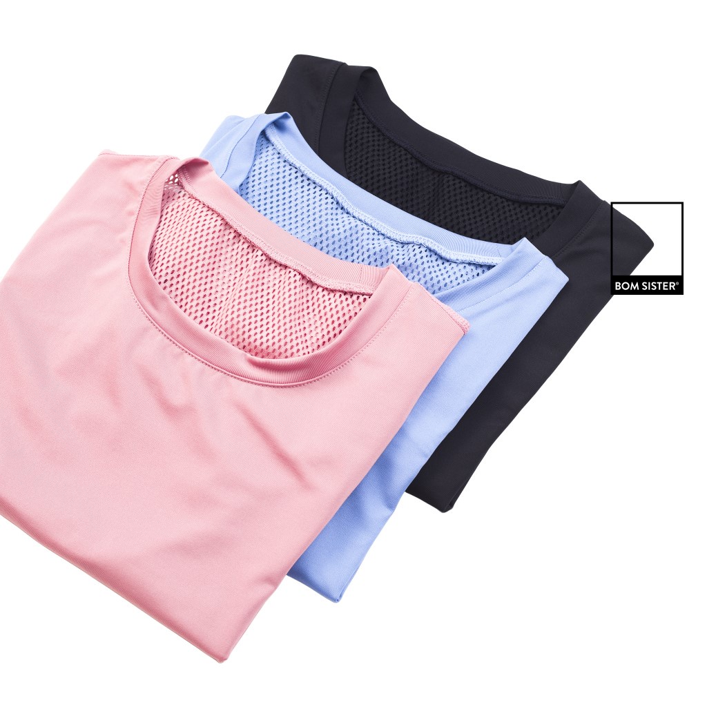 Áo thể thao tập Yoga - Gym co giãn 4 chiều màu trơn BOM SISTER AT0064