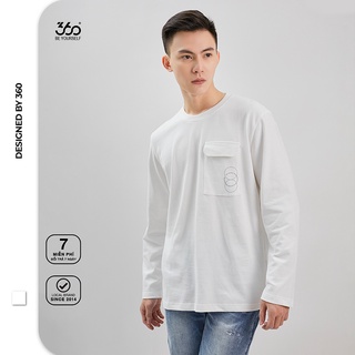 Áo thun nam dài tay thương hiệu thời trang nam 360Boutique chất liệu cotton có túi ngực - ATDTK201