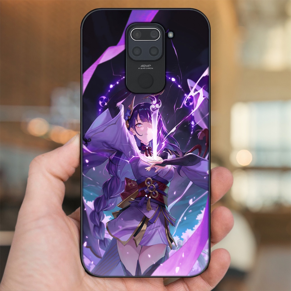 Ốp lưng Xiaomi Redmi Note 9 viền đen in hình Raiden Shogun Genshin Impact