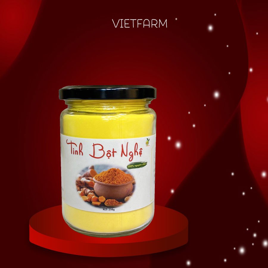 Tinh Bột Nghệ - Giúp Giải Độc Cơ Thể, Tăng Cường Trao Đổi Chất, Hỗ Trợ Dạ Dày, Đau Bao Tử - Hũ 250gr - Vietfarm