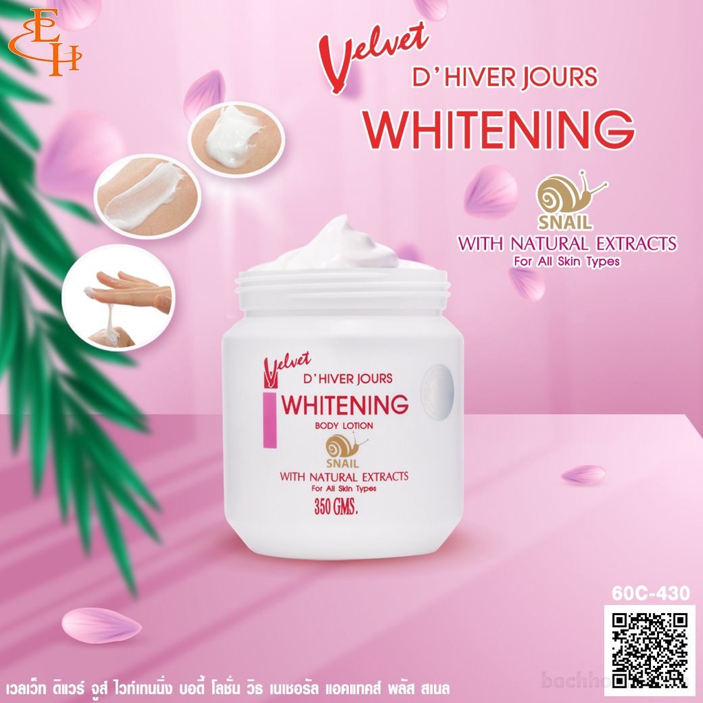 Hũ dưỡng thể trắŉg da D’Hiver Jours Whitening Body Lotion