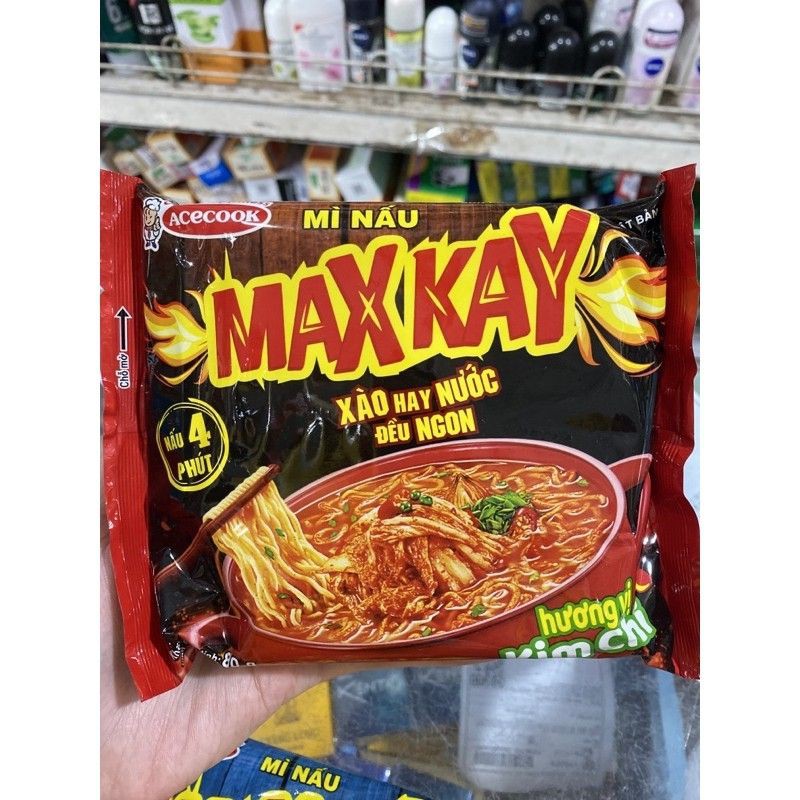 (1 gói mì 2 cách ăn)Mì Maxkay vị kim chi/ hải sản gói 80gr
