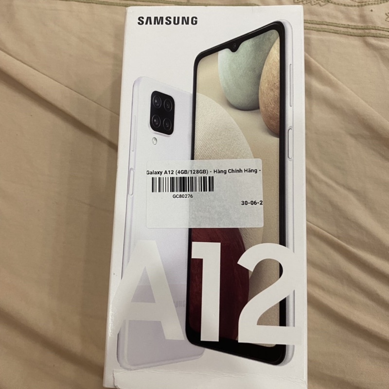 Điện Thoại Samsung Galaxy A12 (4GB/128GB) - Trắng-New seal