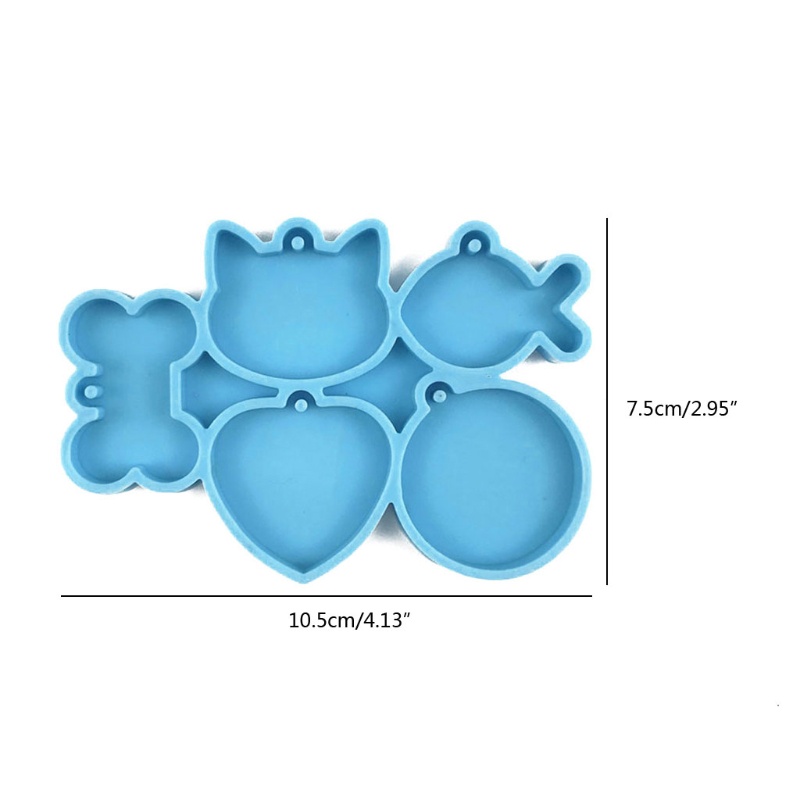 Khuôn Silicone Làm Móc Khóa Bằng Epoxy UV Hình Thú Cưng / Mèo
