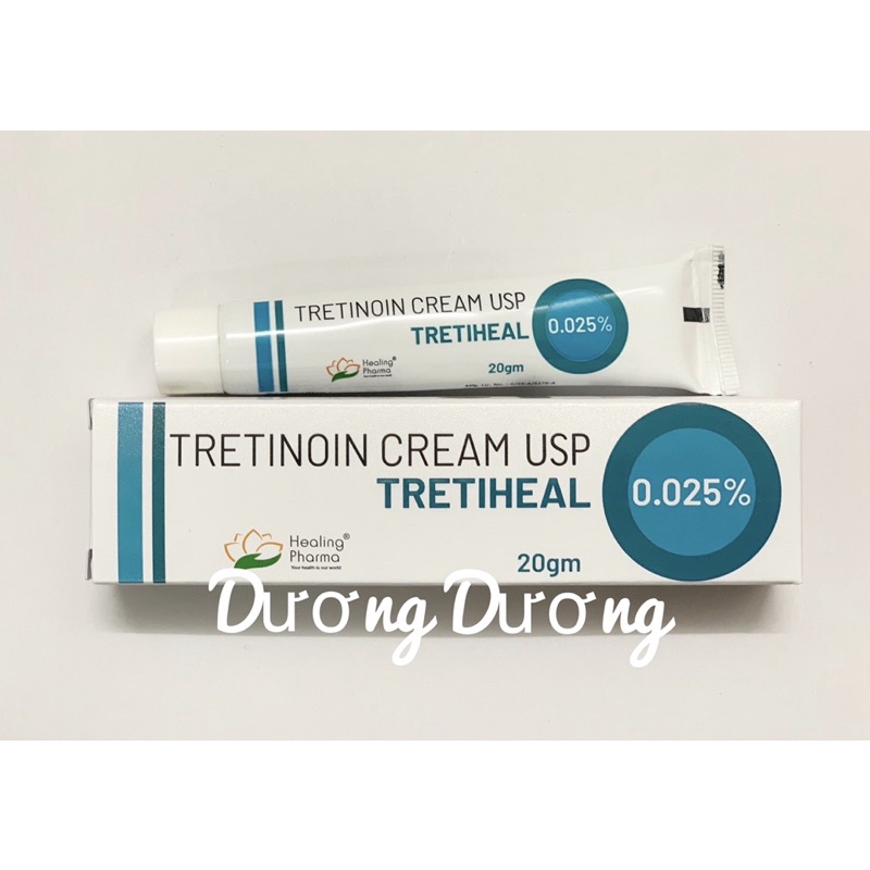 Tretinoin cream USP TRETIHEAL 20g 0.025% 0.05% 0.1% - giúp trẻ hoá da, sáng da, ngừa mụn