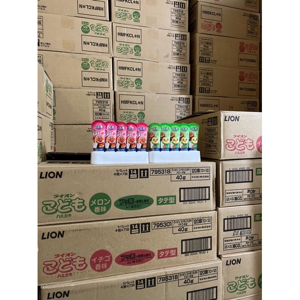 Kem đánh răng Lion cho trẻ em - không sợ bé nuốt nhầm - Kem đánh răng trẻ em