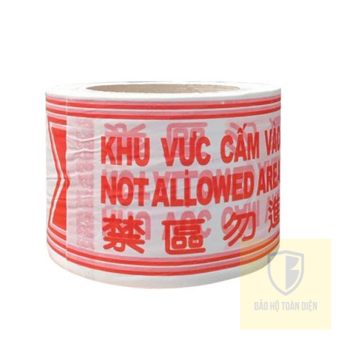 Băng rào cảnh báo, cuộn rào công trình khu vực cấm. Hình thật, hàng sẵn
