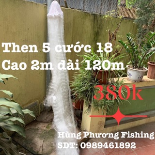 Sale lưới đánh cá 10cm cao 2m dài 120m cước to