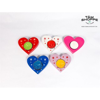 Chân nến trái tim gỗ TAN